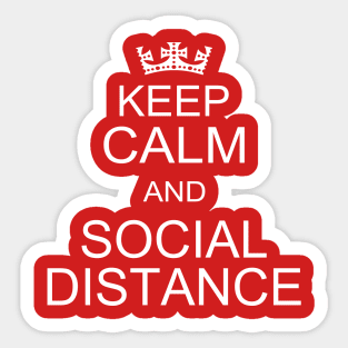 Keep Calm And Social Distance Sticker